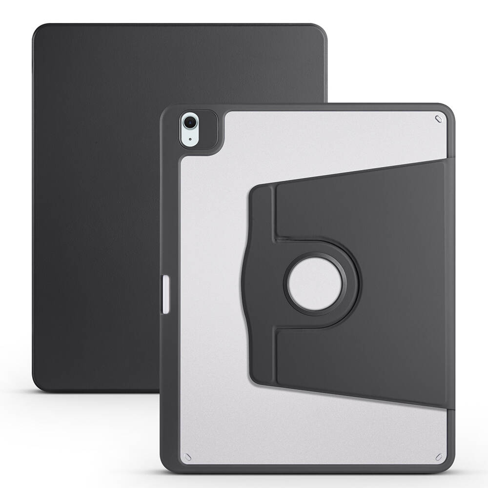 Apple iPad Pro 12.9 2022 M2 Kılıf Termik Kalem Bölmeli Dönebilen Standlı Kılıf