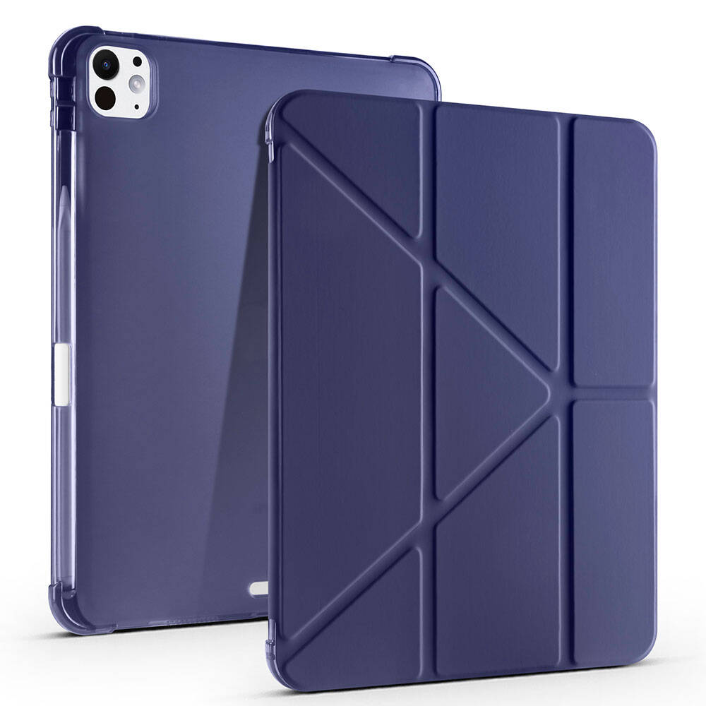 2 Apple iPad Pro 11 2024 Kılıf Tri Folding Kalem Bölmeli Standlı Kılıf