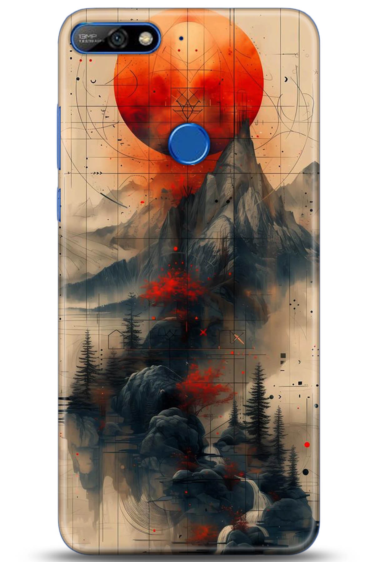 Huawei Y7 2018 Uyumlu Kılıf HD Baskılı Kılıf - Followed Institution 5244