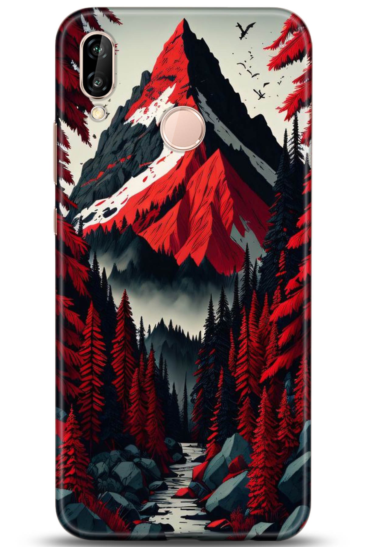 Huawei P20 Lite Uyumlu Kılıf HD Baskılı Kılıf - Followed Institution 5196