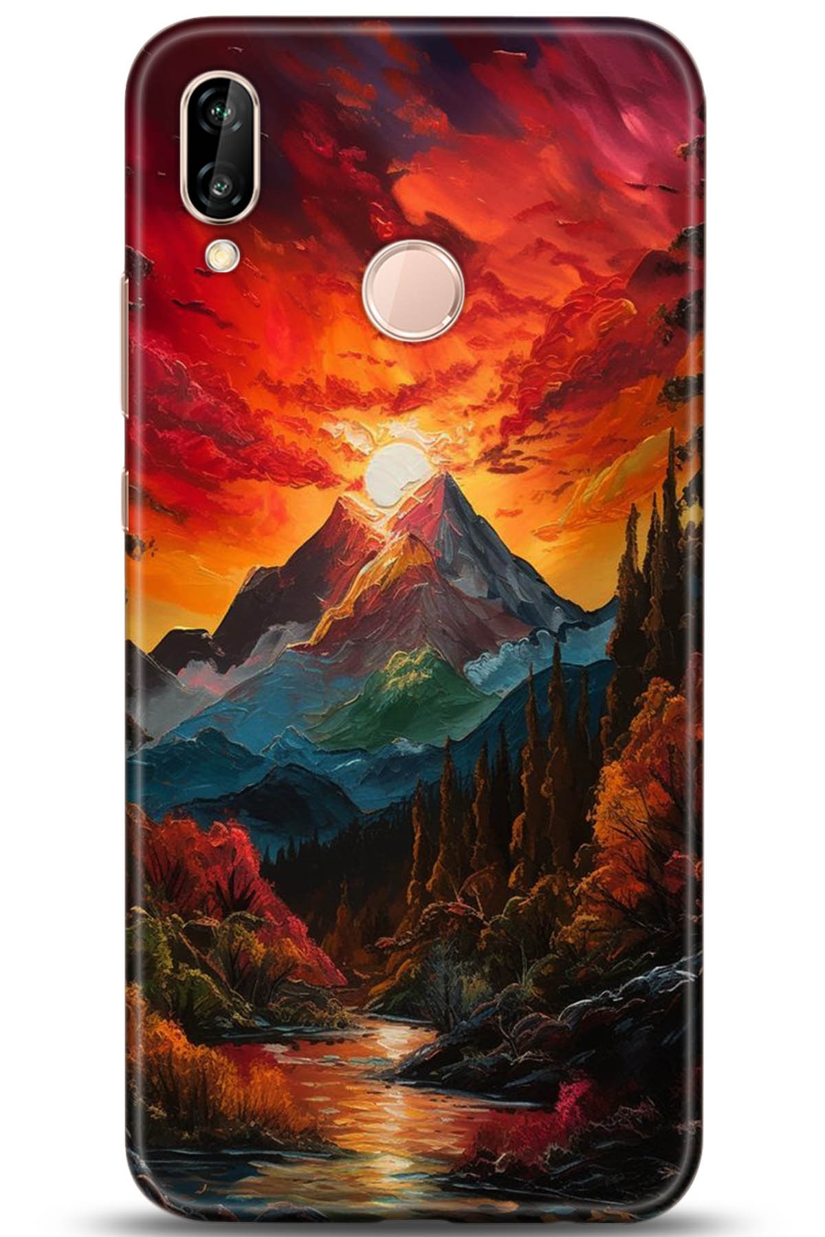 Huawei P20 Lite Uyumlu Kılıf HD Baskılı Kılıf - Followed Institution 5224