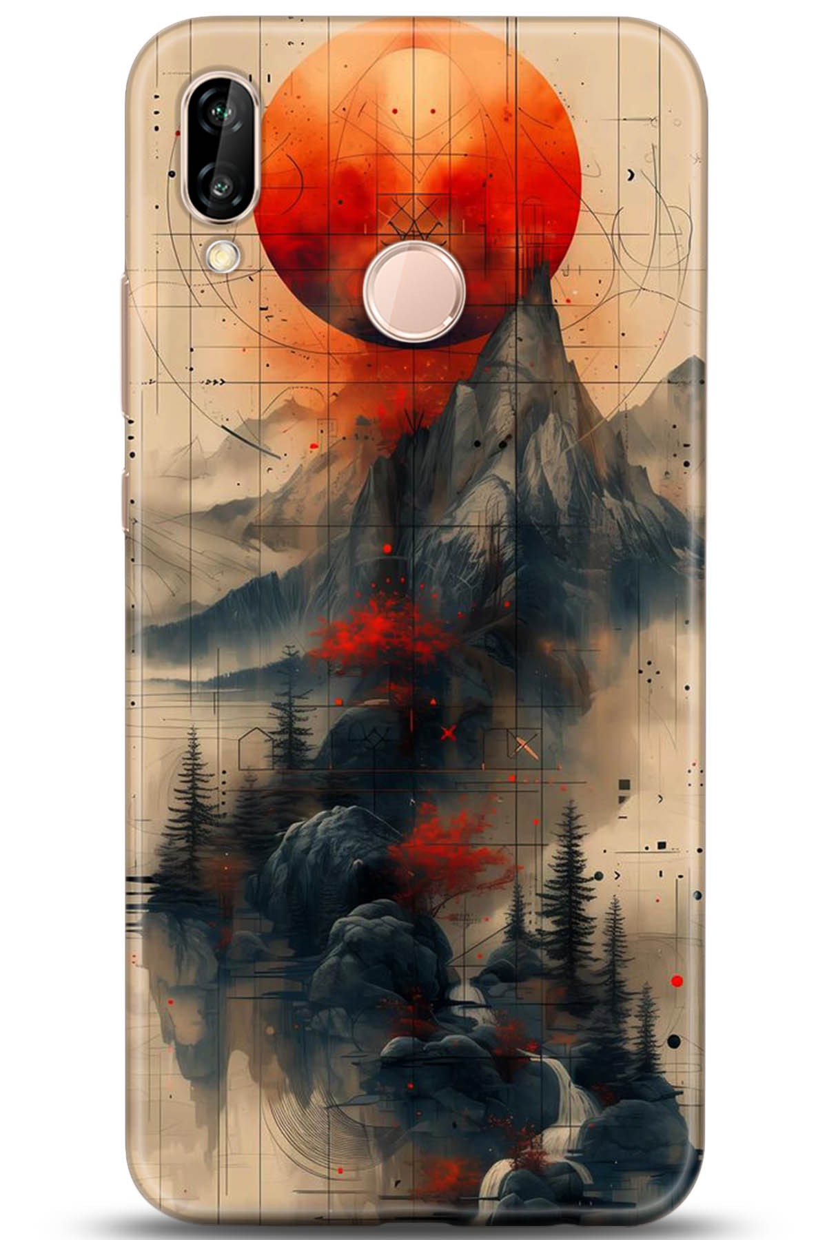 Huawei P20 Lite Uyumlu Kılıf HD Baskılı Kılıf - Followed Institution 5244