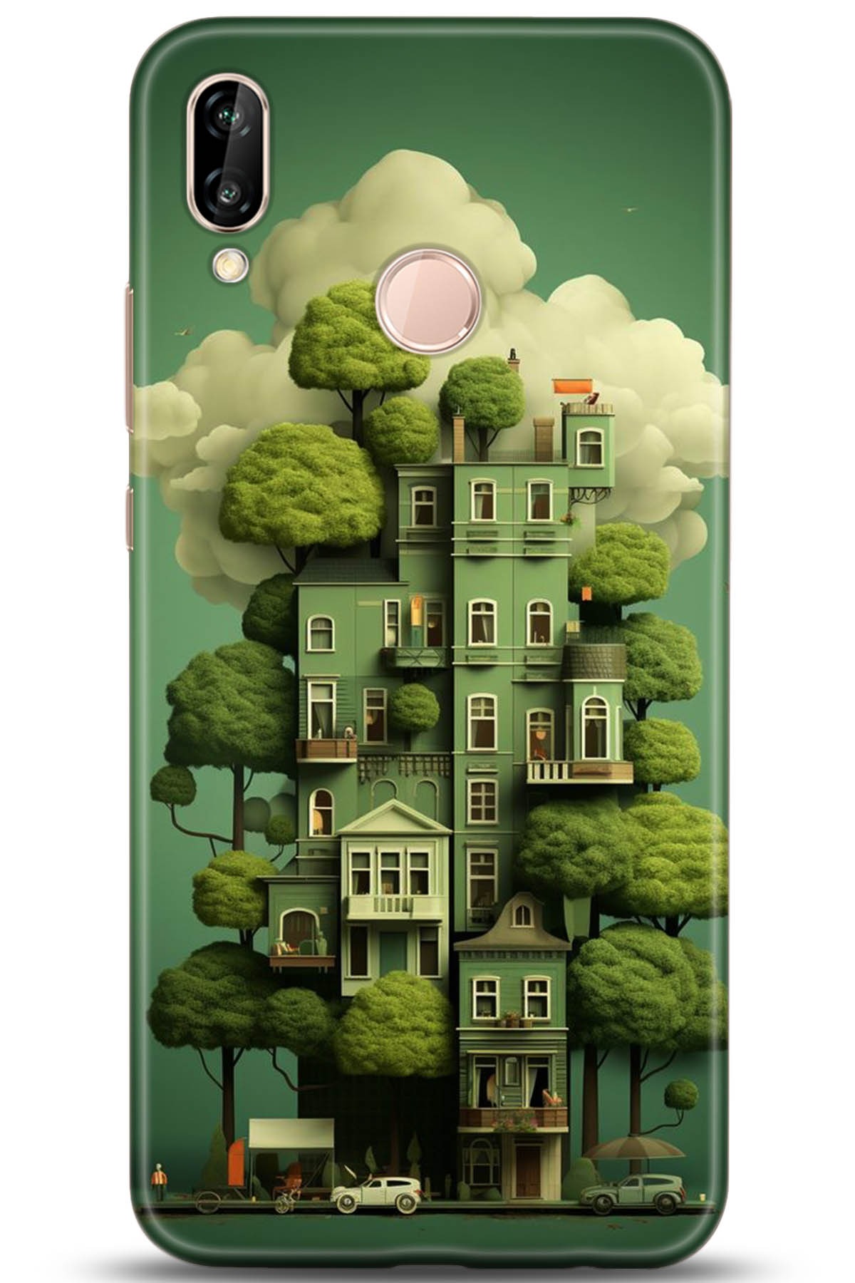 Huawei P20 Lite Uyumlu Kılıf HD Baskılı Kılıf - Followed Institution 5273