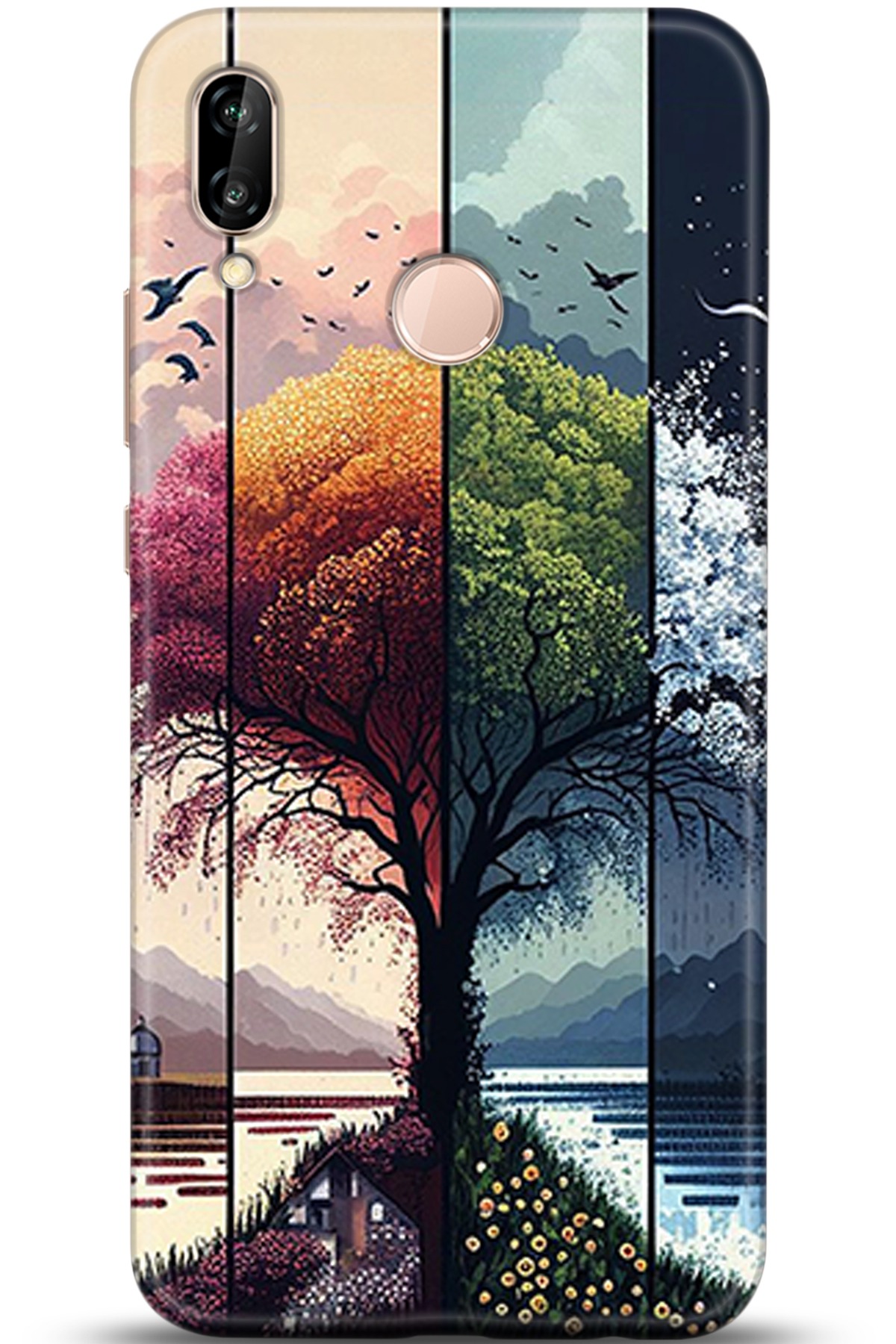 Huawei P20 Lite Uyumlu Kılıf HD Baskılı Kılıf - Followed Institution 5369