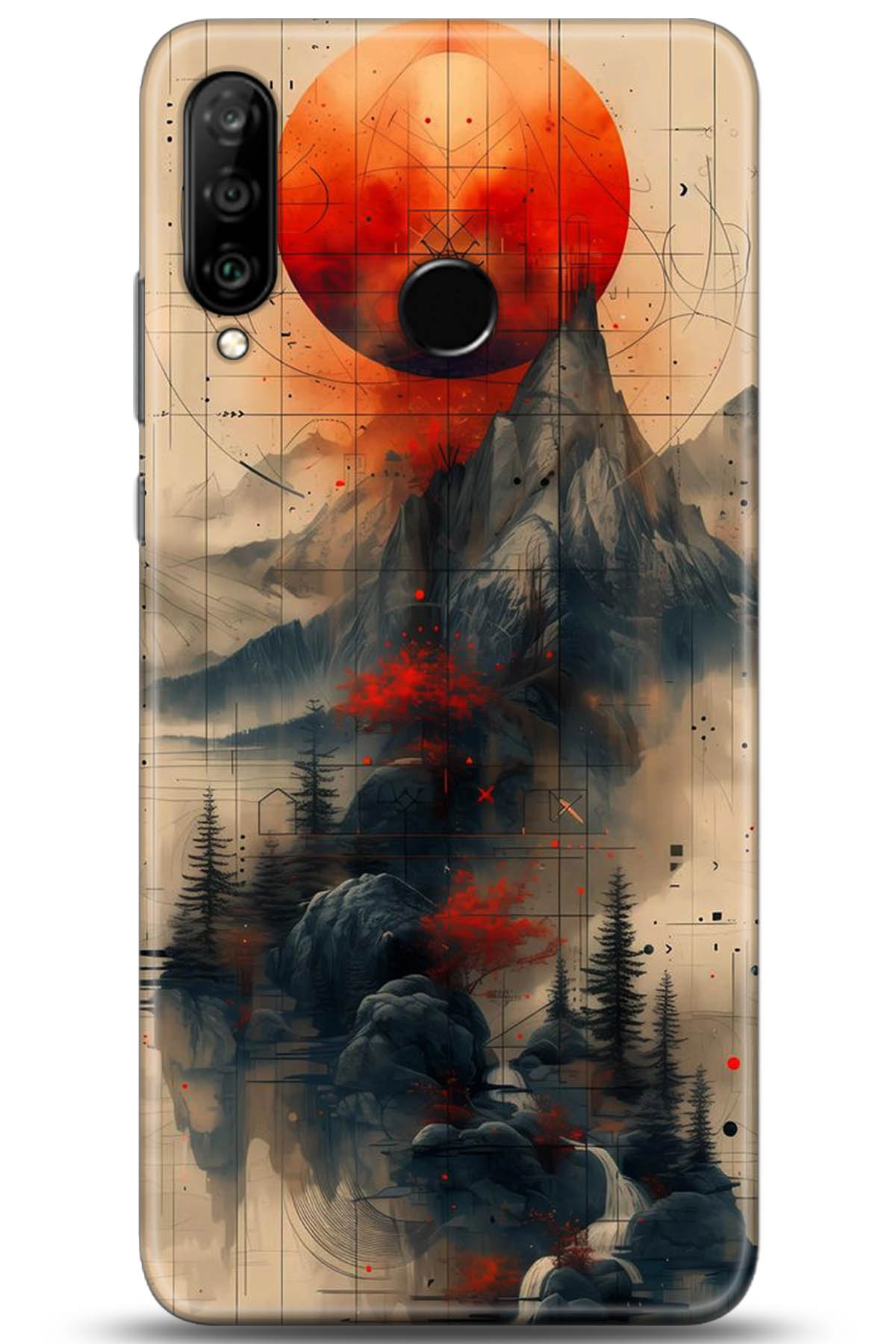 Huawei P30 Lite Uyumlu Kılıf HD Baskılı Kılıf - Followed Institution 5244