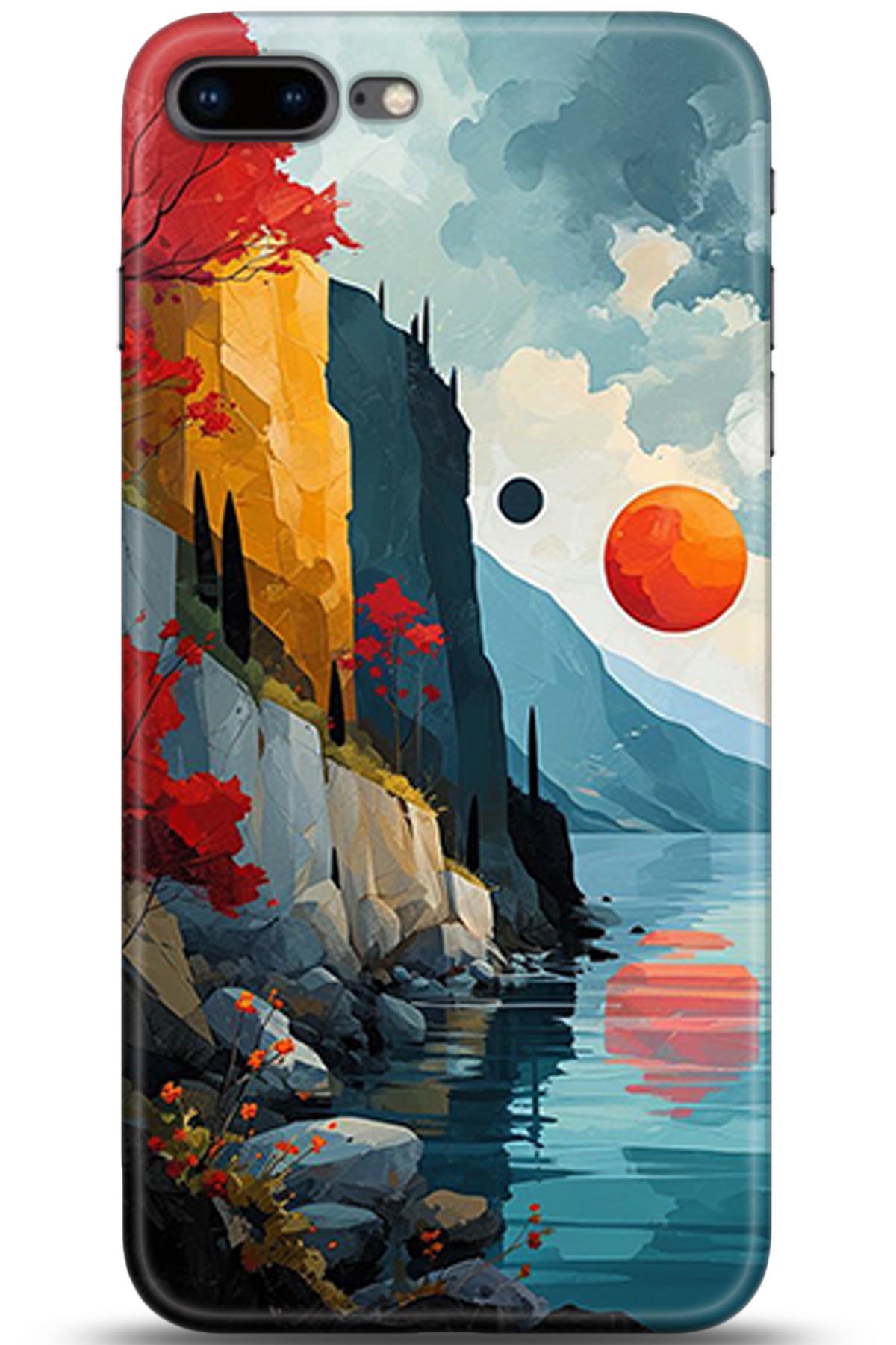 Apple iPhone 8 Plus Uyumlu Kılıf HD Baskılı Kılıf - Followed Institution 5368