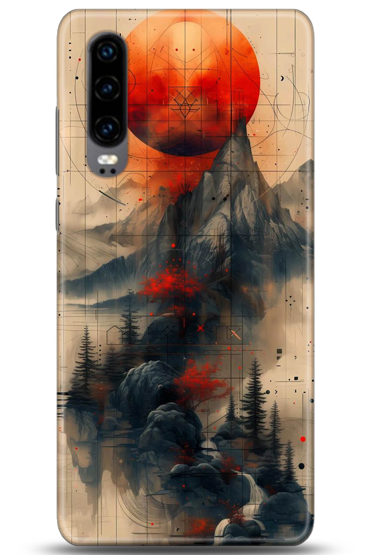 Huawei P30 Uyumlu Kılıf HD Baskılı Kılıf - Followed Institution 5244