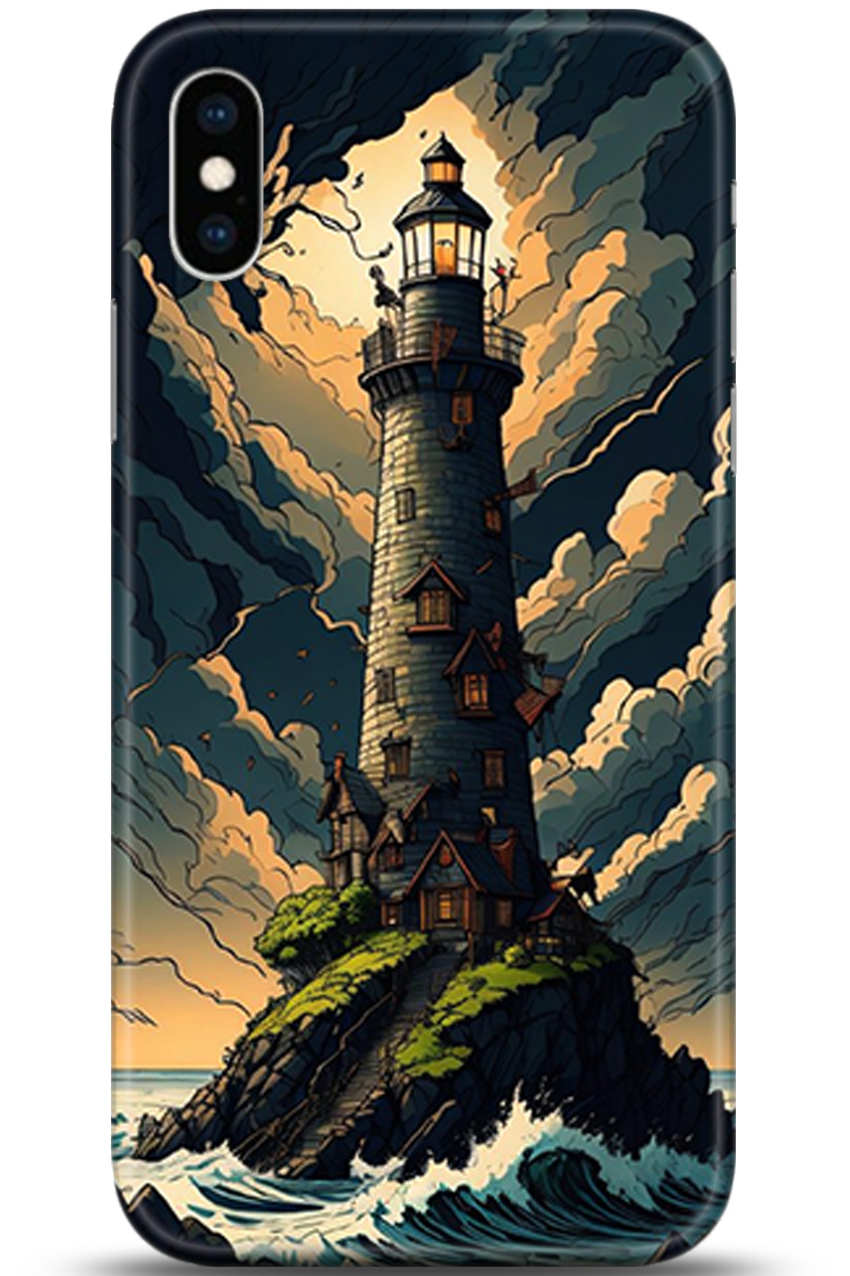 Apple iPhone X Uyumlu Kılıf HD Baskılı Kılıf - Followed Institution 5363