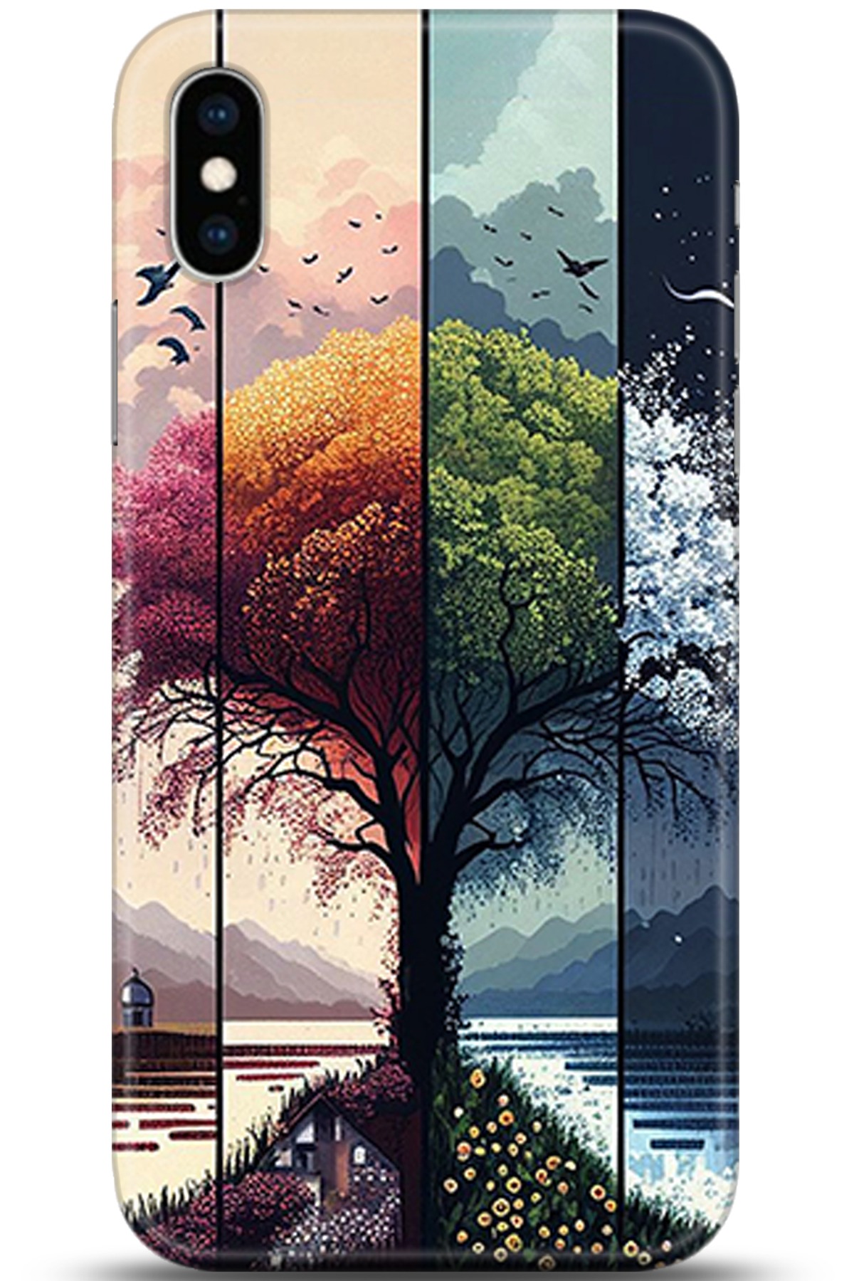 Apple iPhone XS Uyumlu Kılıf HD Baskılı Kılıf - Followed Institution 5369