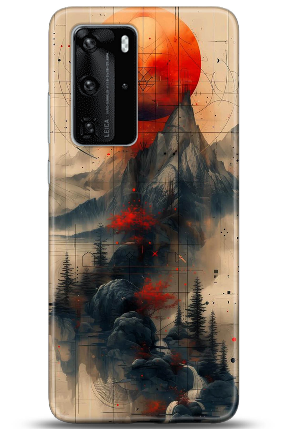 Huawei P40 Pro Uyumlu Kılıf HD Baskılı Kılıf - Followed Institution 5244