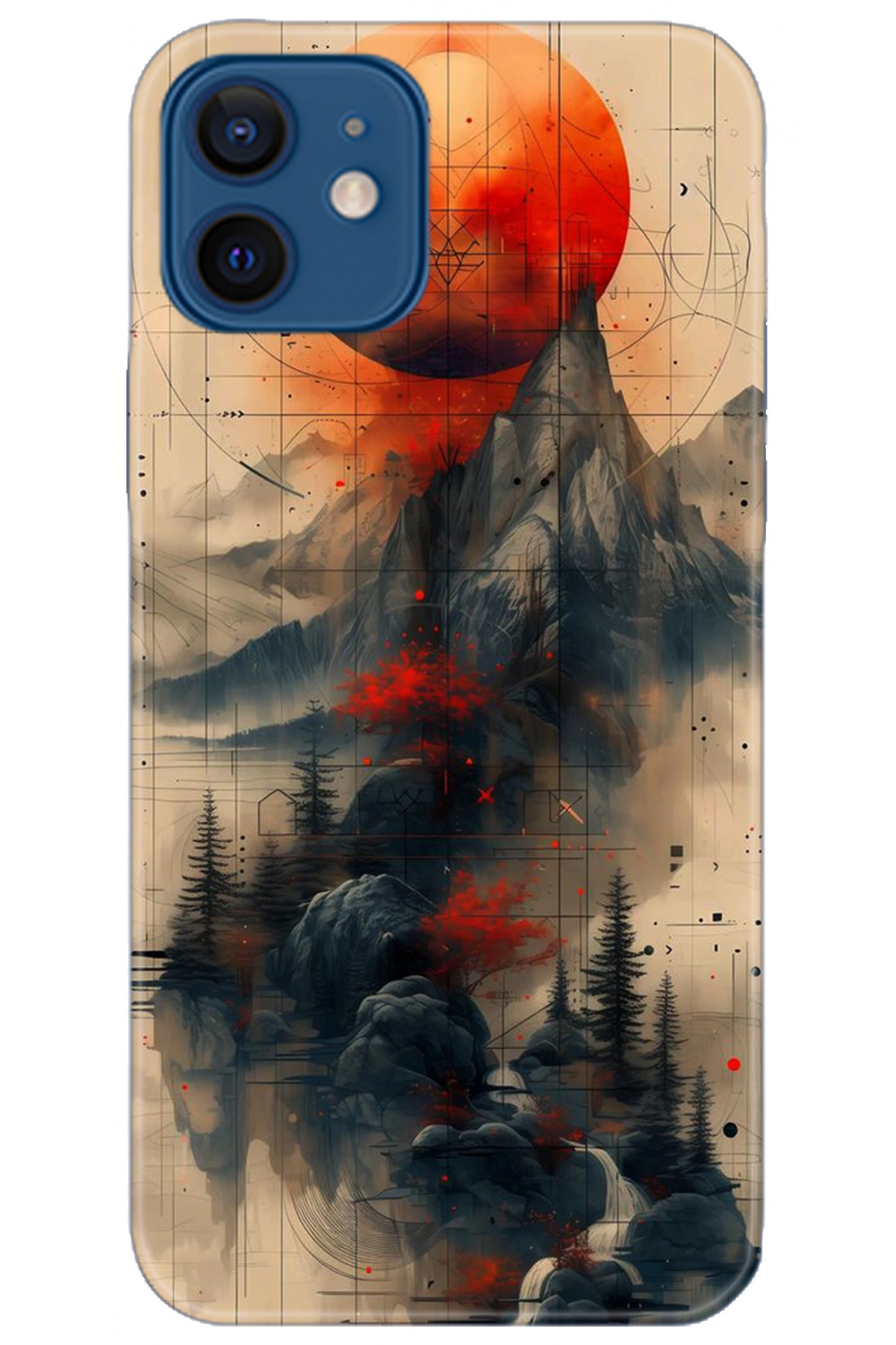 Apple iPhone 12 Mini Uyumlu Kılıf HD Baskılı Kılıf - Followed Institution 5244