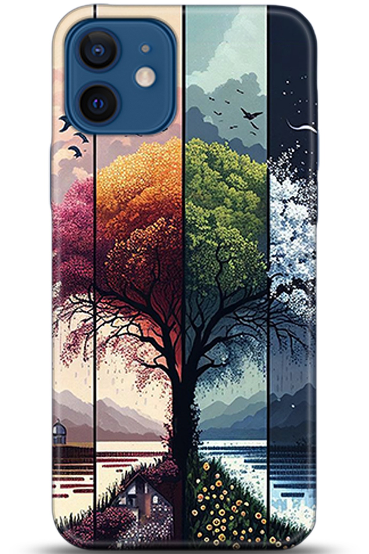 Apple iPhone 12 Mini Uyumlu Kılıf HD Baskılı Kılıf - Followed Institution 5369