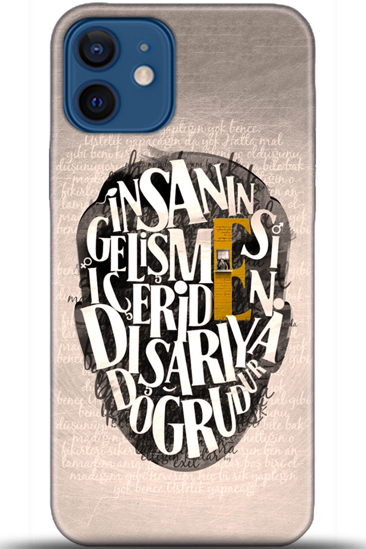 Apple iPhone 12 6.1inç Uyumlu Kılıf HD Baskılı Kılıf - Followed Institution 5587