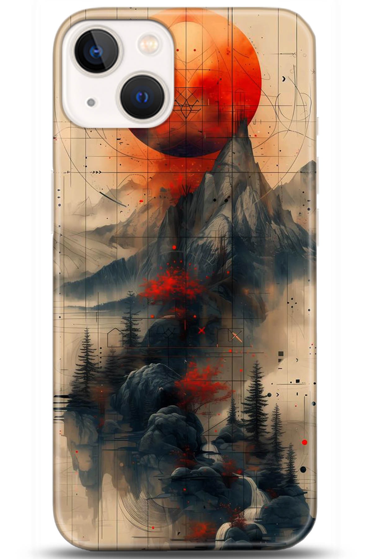 Apple iPhone 13 Mini Uyumlu Kılıf HD Baskılı Kılıf - Followed Institution 5244