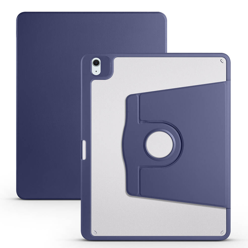 13 Apple iPad Air 13 2024 Kılıf Termik Kalem Bölmeli Dönebilen Standlı Kılıf