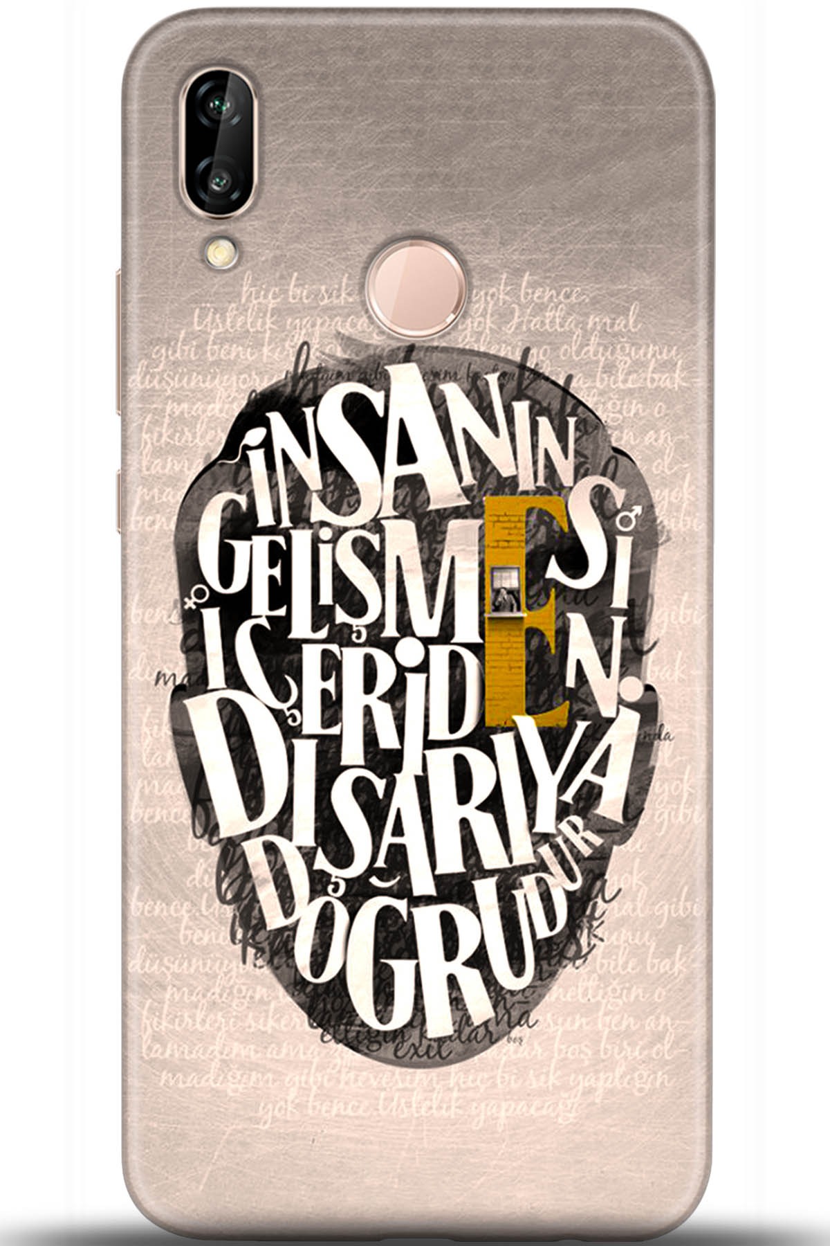 Huawei P20 Lite Uyumlu Kılıf HD Baskılı Kılıf - Followed Institution 5587