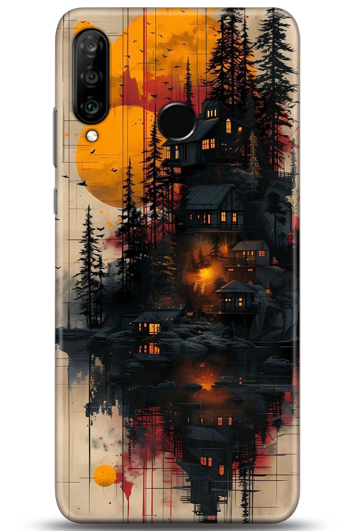 Huawei P30 Lite Uyumlu Kılıf HD Baskılı Kılıf - Followed Institution 5292