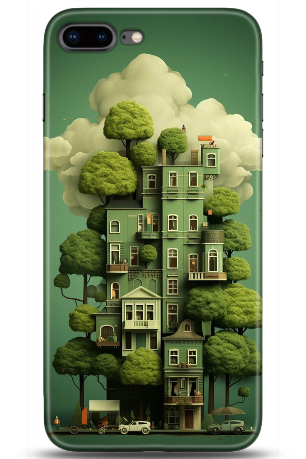 Apple iPhone 8 Plus Uyumlu Kılıf HD Baskılı Kılıf - Followed Institution 5273