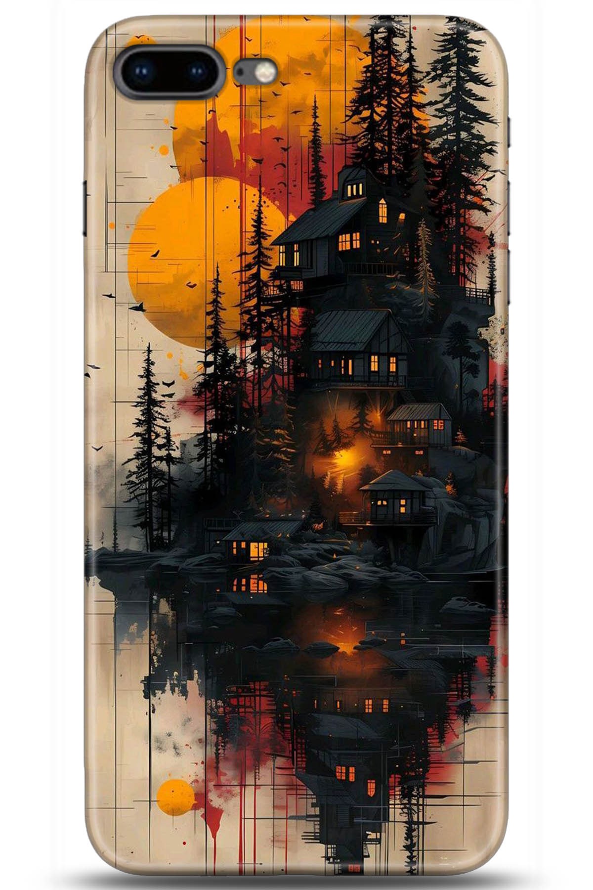 Apple iPhone 8 Plus Uyumlu Kılıf HD Baskılı Kılıf - Followed Institution 5292