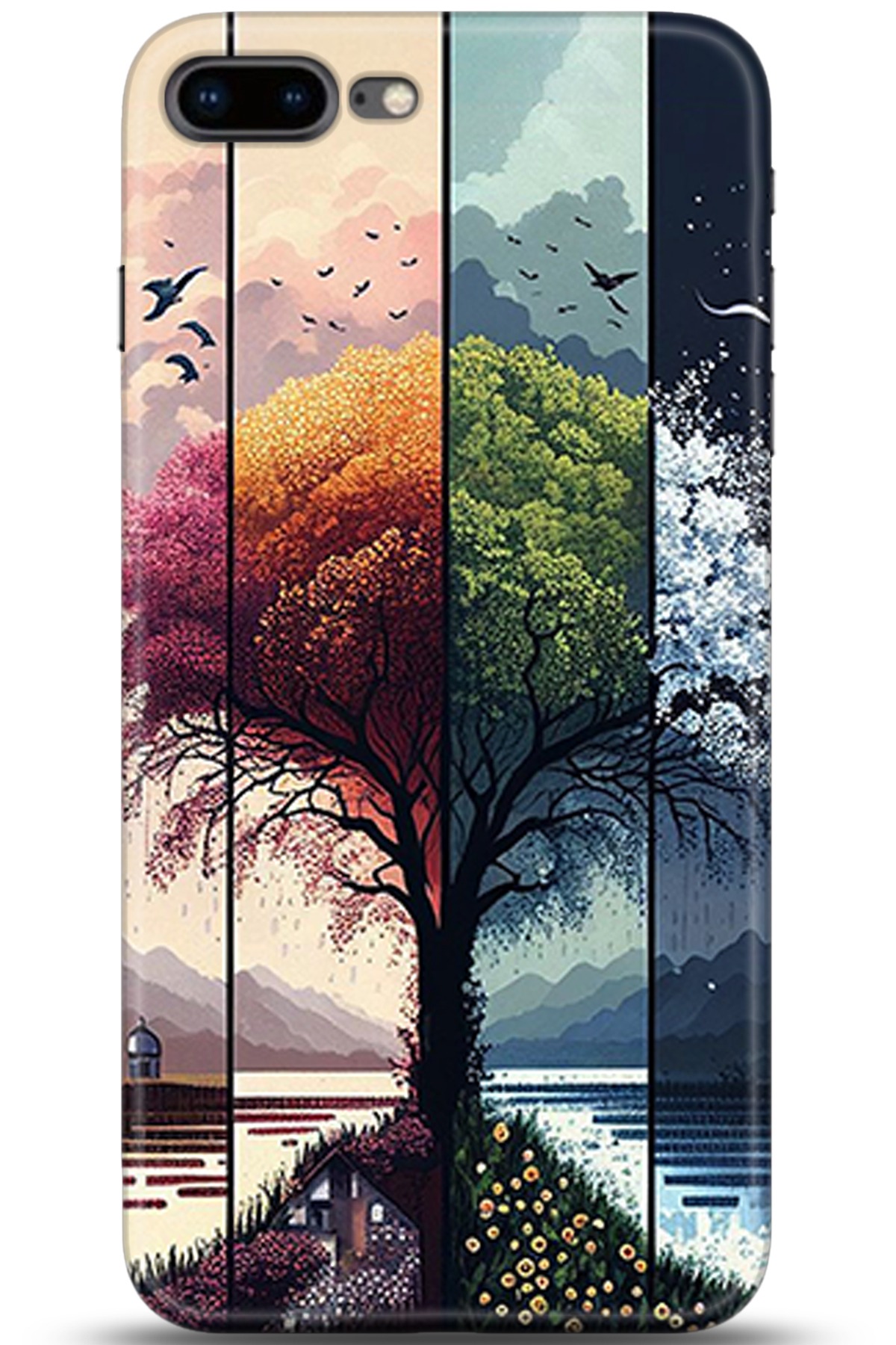 Apple iPhone 8 Plus Uyumlu Kılıf HD Baskılı Kılıf - Followed Institution 5369