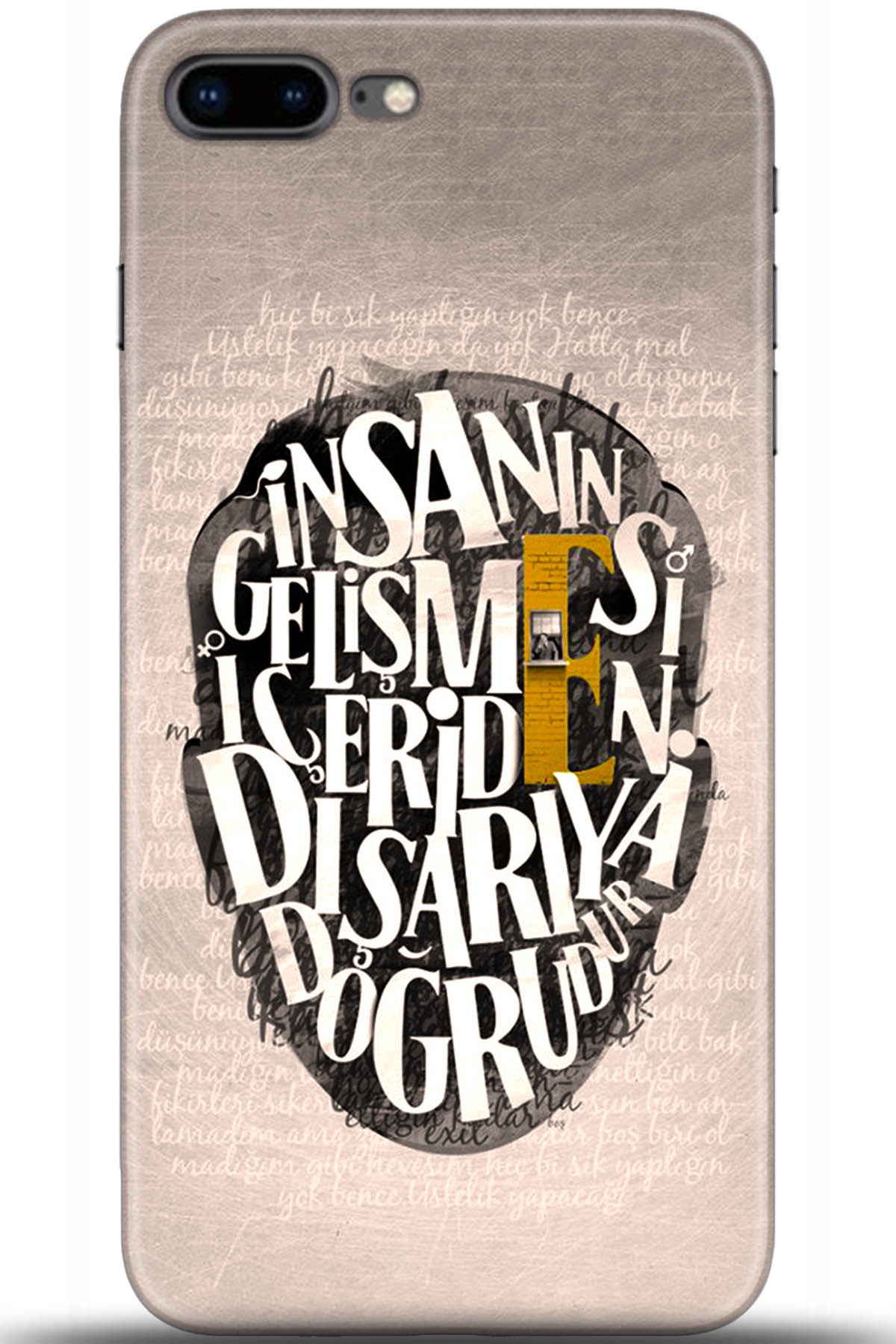 Apple iPhone 8 Plus Uyumlu Kılıf HD Baskılı Kılıf - Followed Institution 5587