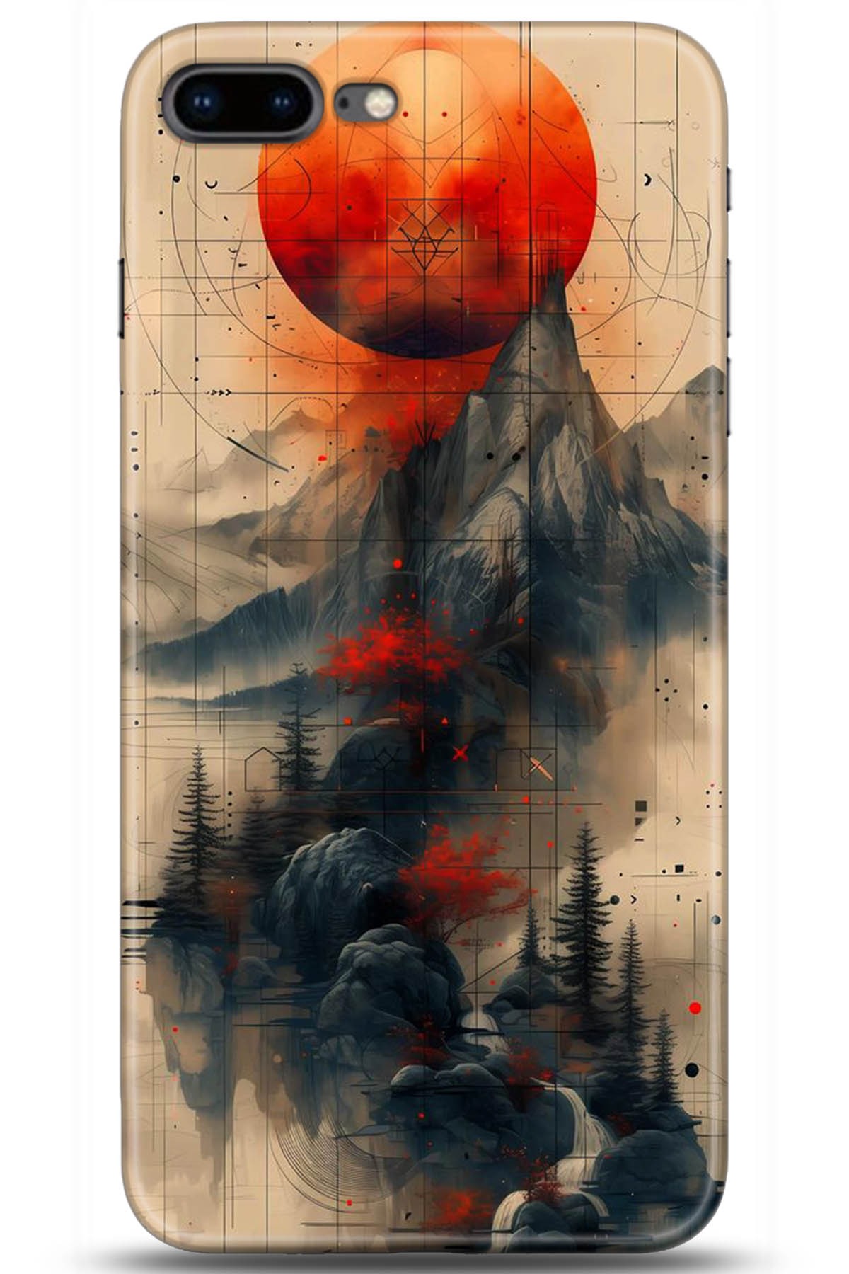 Apple iPhone 7 Plus Uyumlu Kılıf HD Baskılı Kılıf - Followed Institution 5244