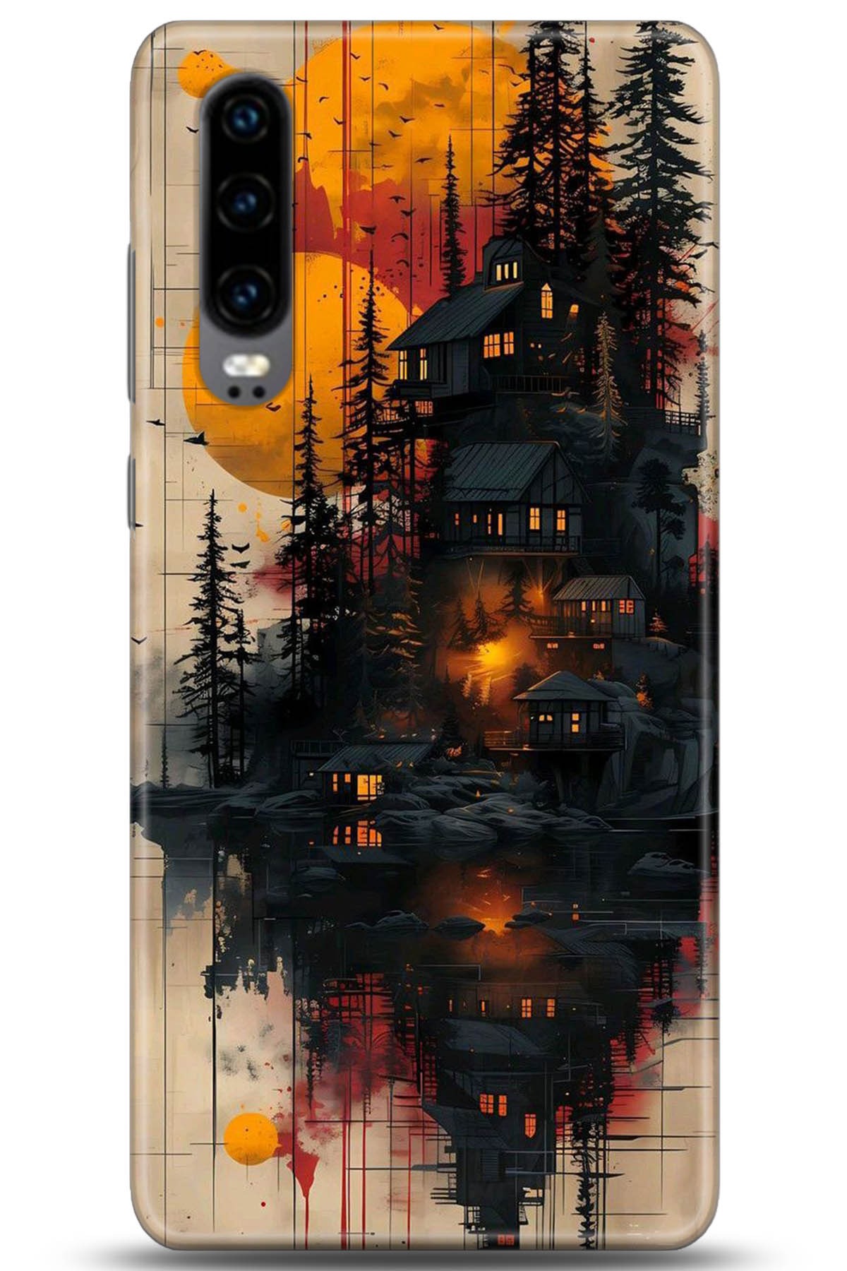 Huawei P30 Uyumlu Kılıf HD Baskılı Kılıf - Followed Institution 5292