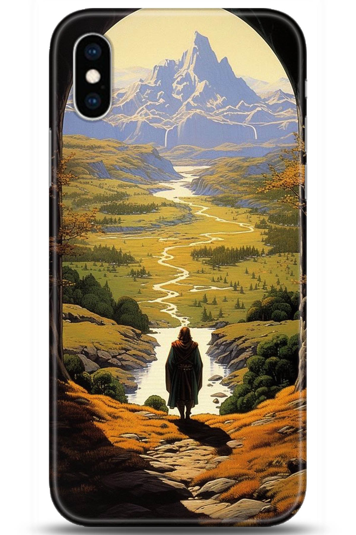 Apple iPhone X Uyumlu Kılıf HD Baskılı Kılıf - Followed Institution 5263