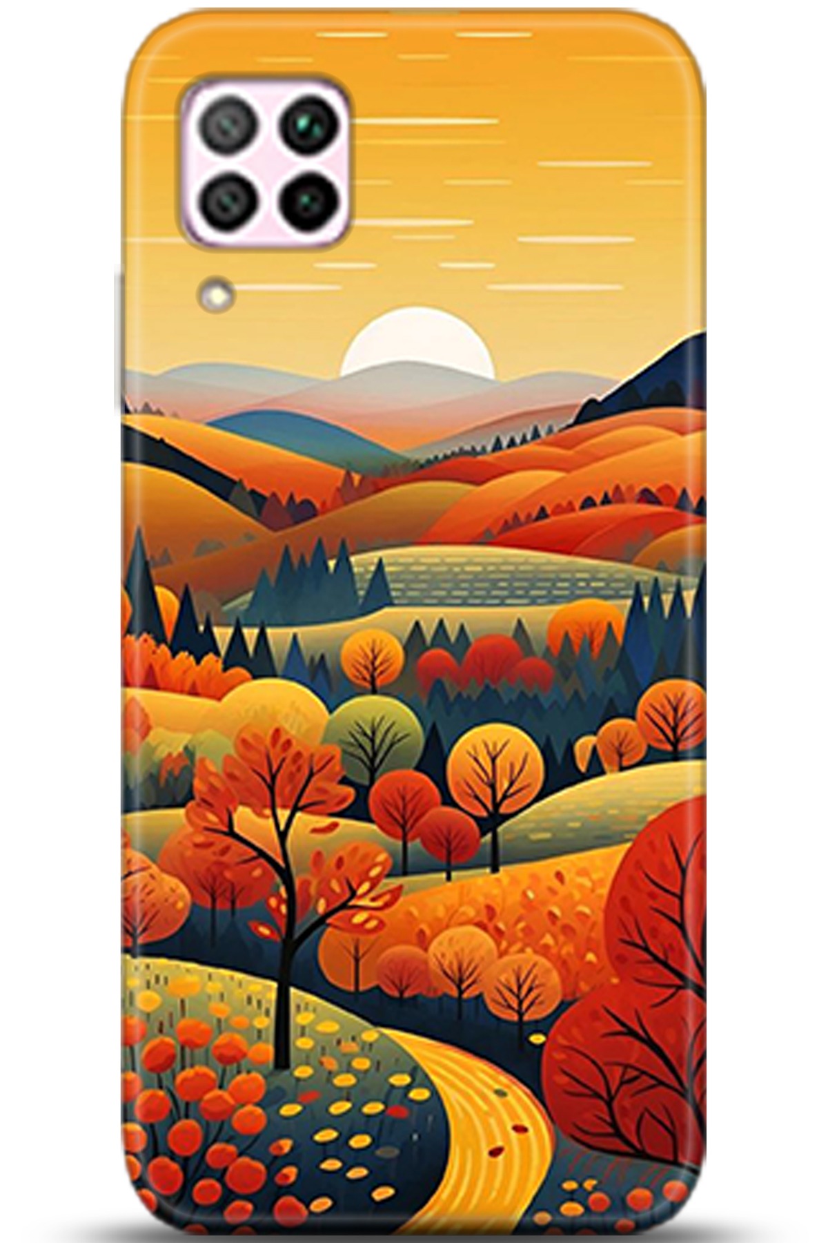 Huawei P40 Lite Uyumlu Kılıf HD Baskılı Kılıf - Followed Institution 5356