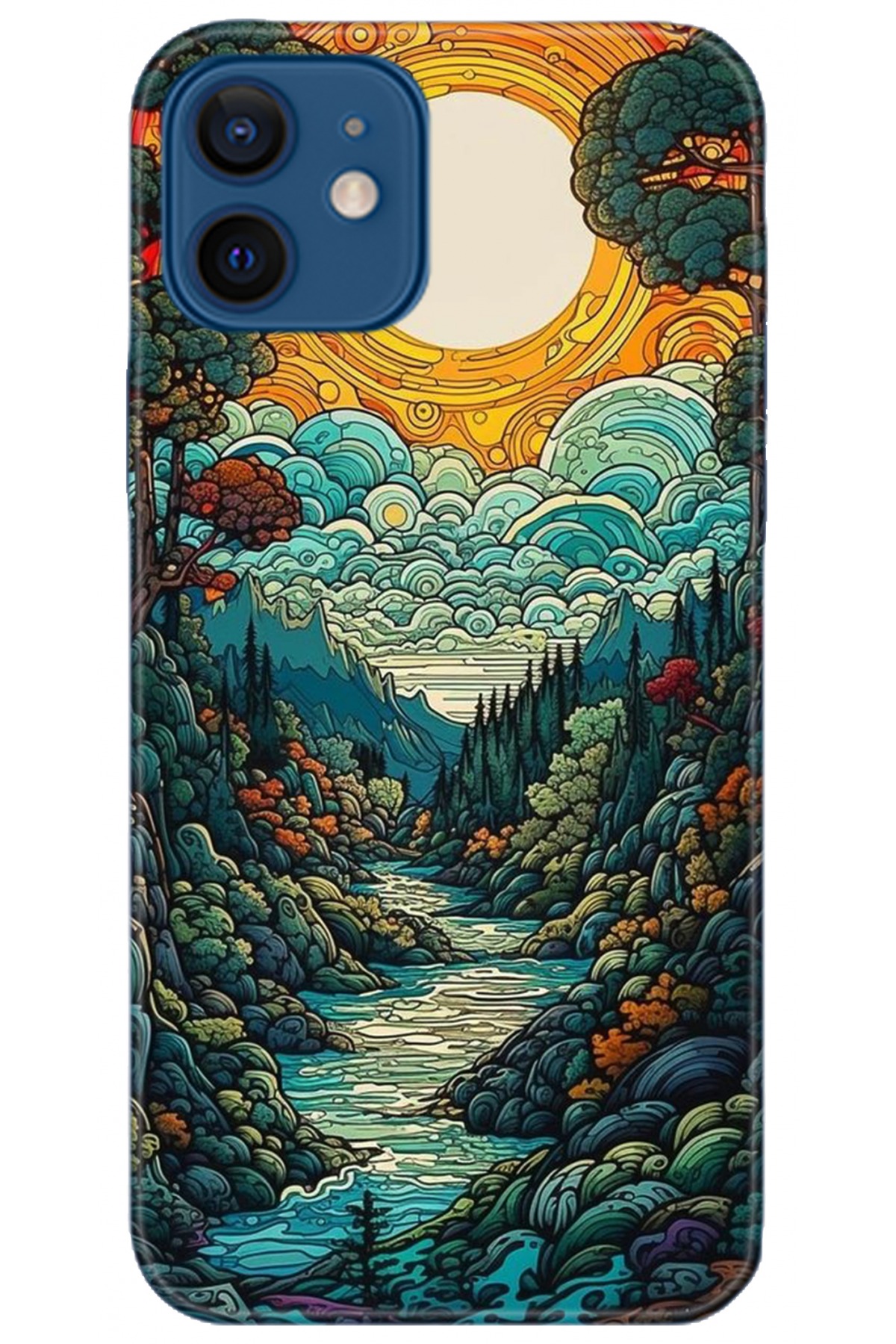 Apple iPhone 12 Mini Kılıf HD Baskılı Kılıf - Followed Institution 5198