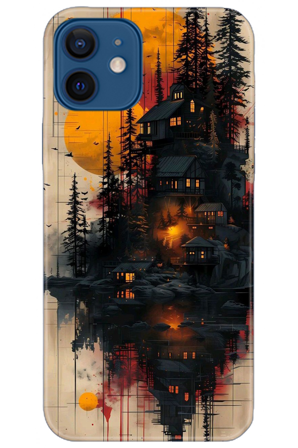 Apple iPhone 12 6.1inç Kılıf HD Baskılı Kılıf - Followed Institution 5292