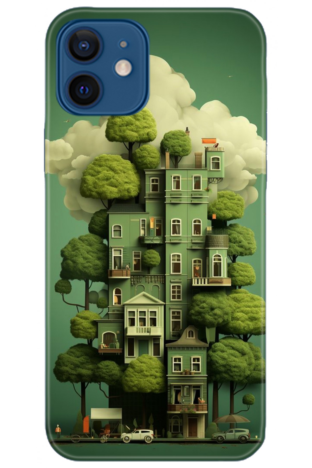 Apple iPhone 12 6.1inç Uyumlu Kılıf HD Baskılı Kılıf - Followed Institution 5273