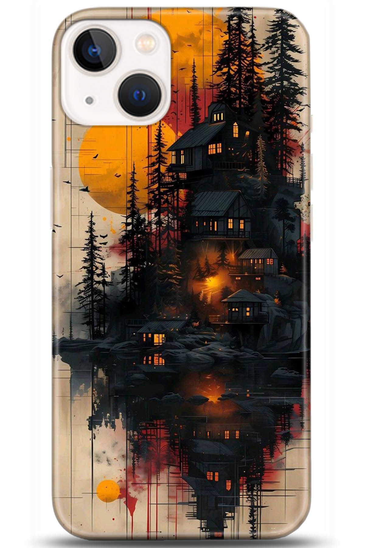 Apple iPhone 13 Uyumlu Kılıf HD Baskılı Kılıf - Followed Institution 5292