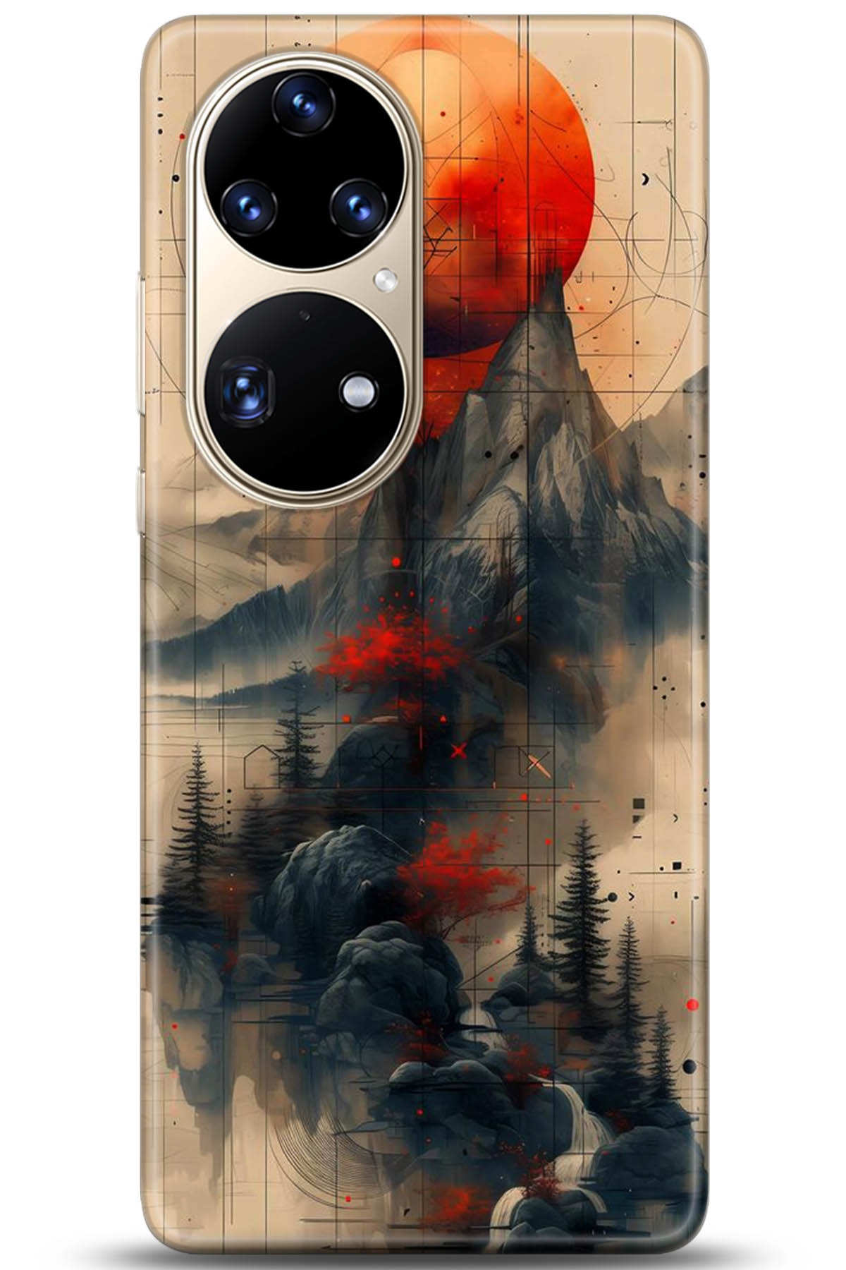 Huawei P50 Pro Uyumlu Kılıf HD Baskılı Kılıf - Followed Institution 5244