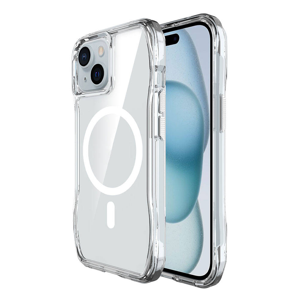 Apple iPhone 15 Kılıf M-safe Şarj Özellikli Airbagli Şeffaf İncek