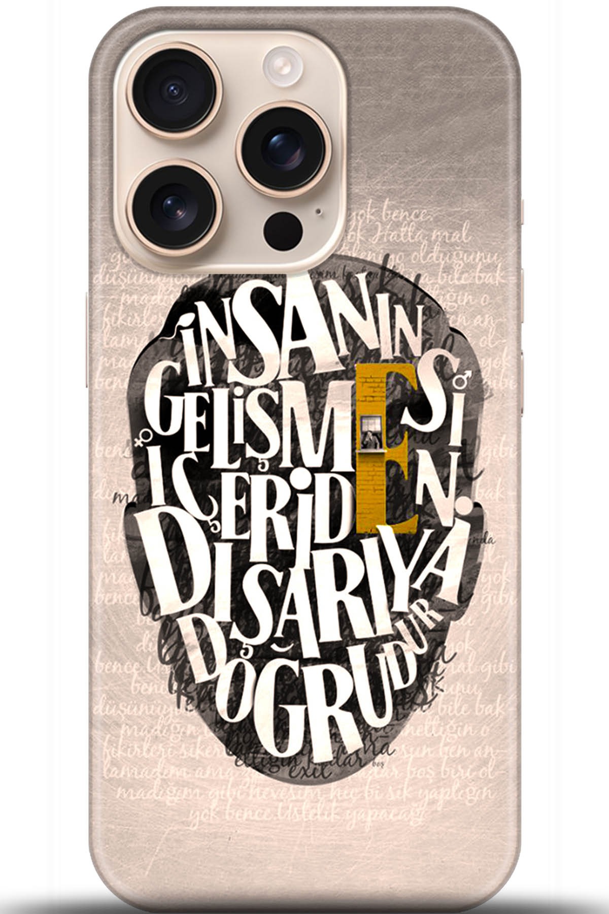 Apple iPhone 16 Pro Uyumlu Kılıf HD Baskılı Kılıf - Followed Institution 5587